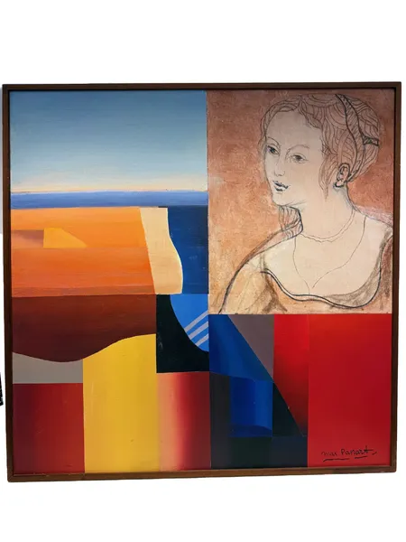 Taulu, öljyväri kankaalle, Hommage a Lucas Cranagh, 100cm x 100cm, signeerattu Max Papart. Ei lähetetä