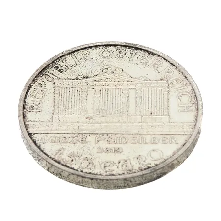 Hoperaha, Itävalta 2019 Wiener Philharmoniker, nimellisarvo 1,50 euroa, 1 oz, 999br Paino: 31,2 g