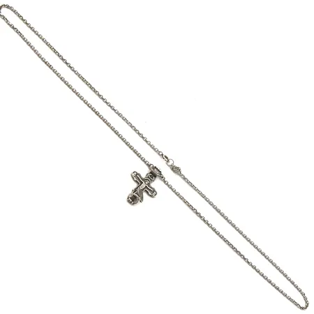 Kaulakoru, Räisälän Krusifiksi, Kalevala, ketjun pituus 52,5cm, riipuksen korkeus 53mm, vuodelta 1997, 925, Paino: 8,3 g