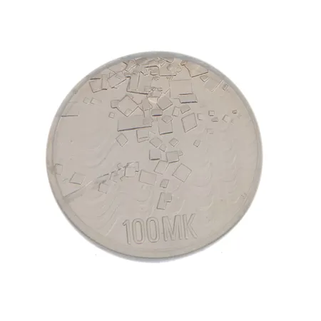 Juhlaraha, 100 Markkaa 1917-1992, Itsenäinen Suomi 75 vuotta, 925, Paino: 24,3 g