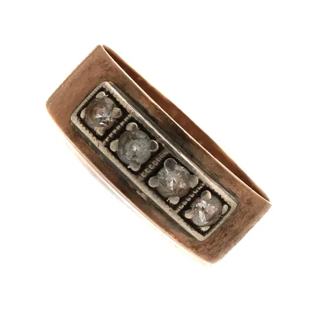 Viallinen kivisormus, 585br, Paino: 2,4 g