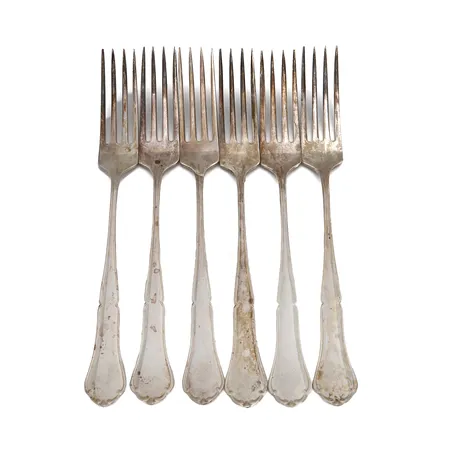 Kuusi haarukkaa, Chippendale, pituus 170mm, 925, Paino: 194,7 g