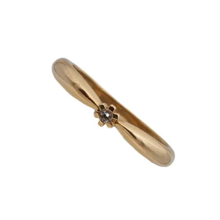 Timanttisormus, 1xn.0.02ct, koko 18, 585, Paino: 2 g
