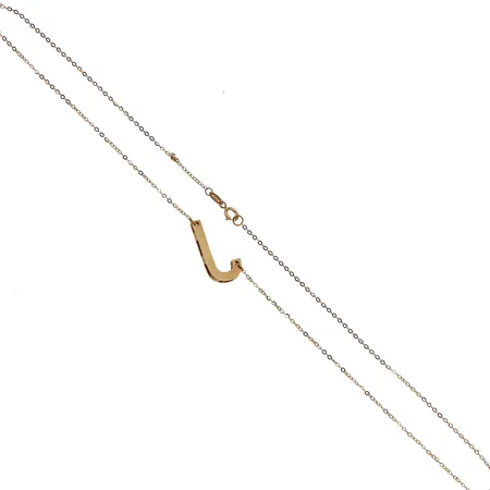 kaulakoru J-kirjaimella, pituus 44,5cm, 750, Paino: 1,5 g