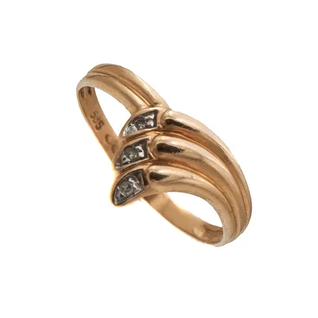 Timanttisormus 3xn.0.005ct, koko 17, 585, Paino: 1,4 g