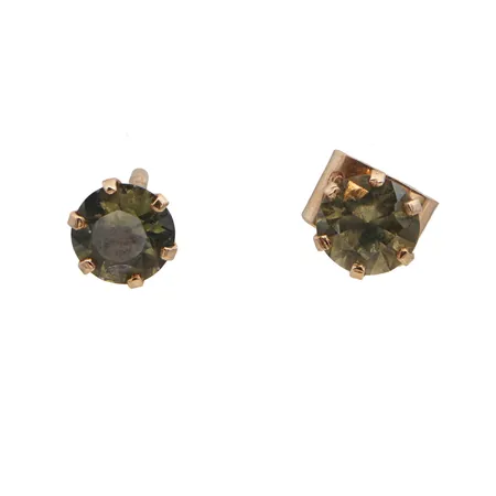 Kivikorvakorut, Ø 5,7mm, toinen tausta puuttuu, 585br,  Paino: 1,1 g
