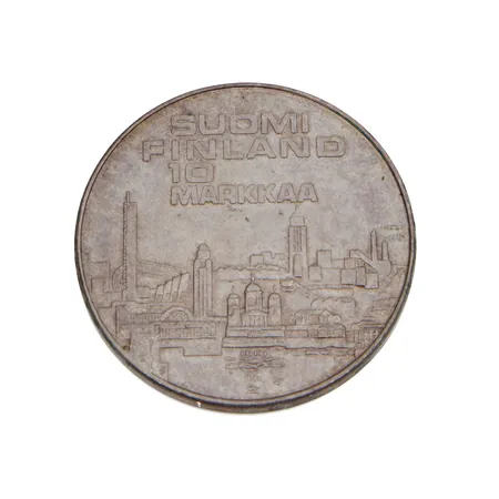 Juhlaraha, Suomi 1971 EMX Helsinki, nimellisarvo 10mk, 500, Paino: 24,3 g