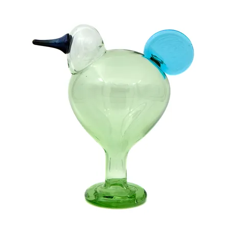 Lasilintu, "Sulo", omenan vihreä, Iittala, signeeraus O.Toikka Iittala 41/2000, korkeus 18cm