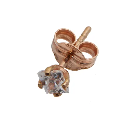 Pariton kivikorvakoru, kiven mitat 3x3mm, 585br, Paino: 0,2 g