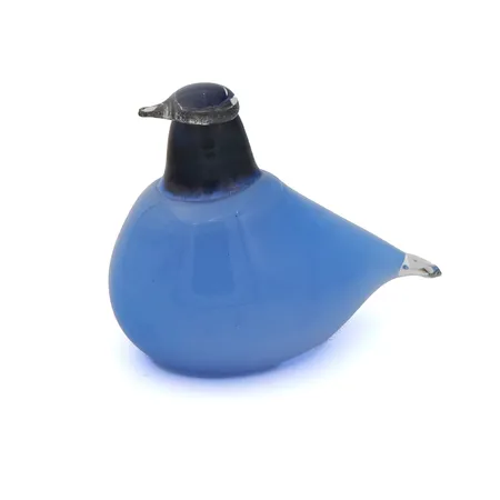 Lasilintu, Sininen erikoislintu, signeeraus Oiva Toikka Nuutajärvi Notsjö 85/300 OAJ 1986, muutama pieni naarmu ja pohjassa vähän siirtojälkiä,