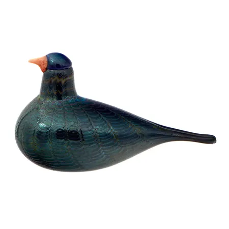 Lasilintu, signeeraus O.Toikka Nuutajärvi Teollisuusvakuutus Industriförsäkning 1890-1990, mitat 21x12cm