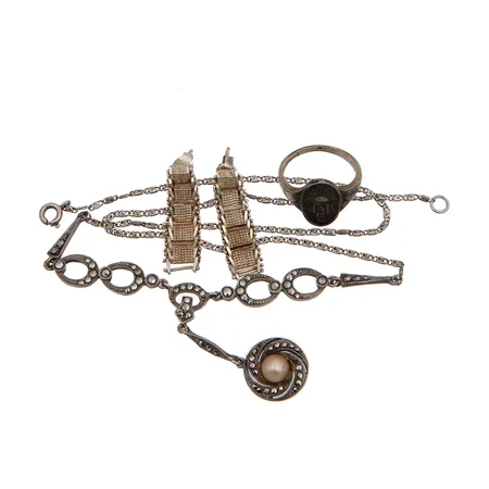 Hopeakoruja, osa viallisia, 925br, Paino: 17,9 g