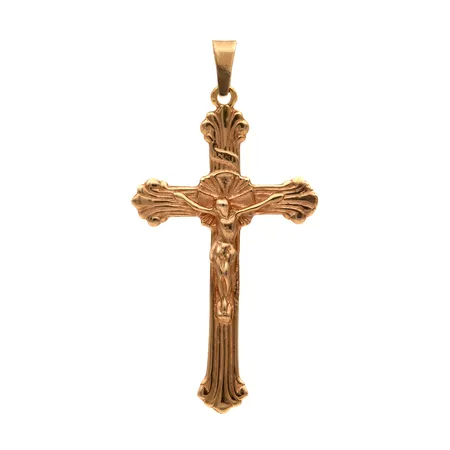 Ristiriipus, kaiverrettu, korkeus 45mm, 585,  Paino: 2 g