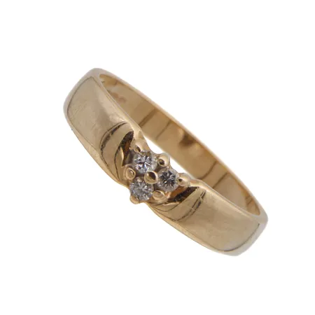 Timanttisormus 3xn.0.03ct, koko 17½, 585br,  Paino: 2,9 g