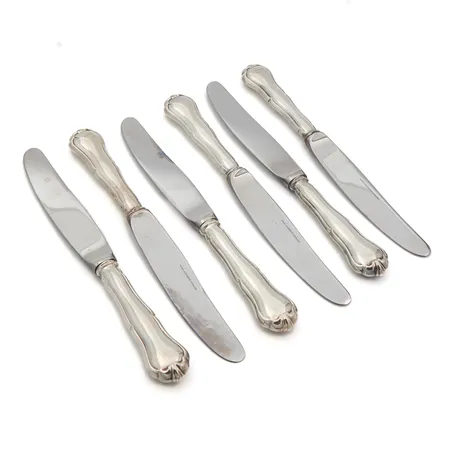 Kuusi ruokaveistä, Chippendale, pituus 206mm, 830br, Paino: 382 g