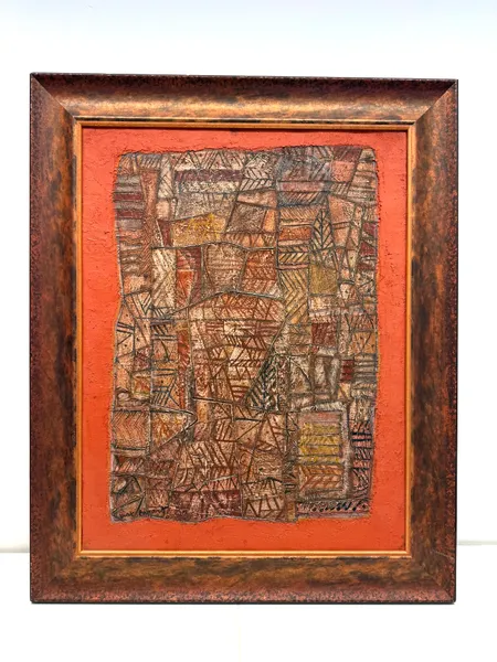 Taulu, öljyväri kankaalle, Aztec Composition, signeerattu Max Papart, koko 50X60cm.  Paino: 0 g Ei lähetetä