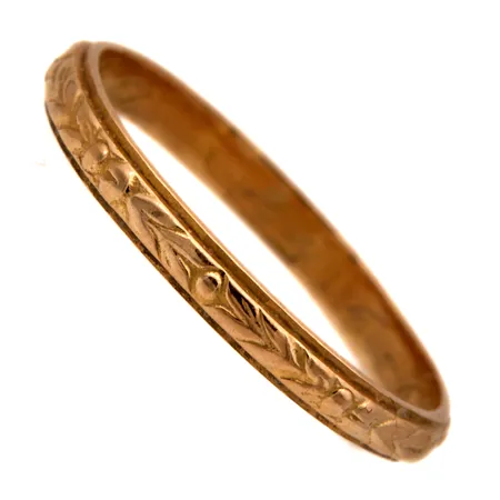 Kuvioitu sormus, kaiverrettu, koko 16¾, 750,  Paino: 1,6 g