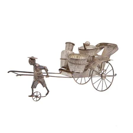 Hopeinen Suolakärry, pituus 200mm, pieniä käytön jälkiä, 800, Paino: 145,9 g