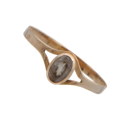 Viallinen kivisormus, koko 18½, 585br,  Paino: 0,9 g