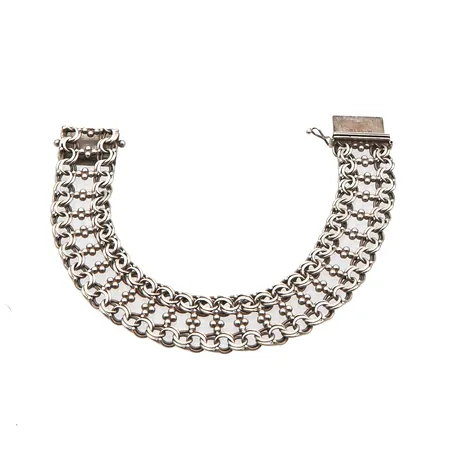 Bismarck-ranneketju, pituus 190mm, leveys 17mm, käytön jälkiä, vääntymää, 830, Paino: 22 g