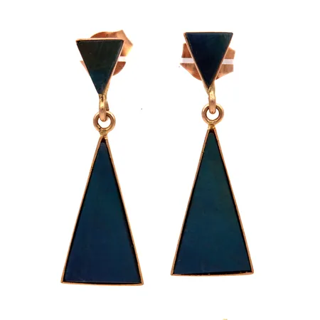 Spektroliitti-korvakorut, korkeus 27mm, 585br,  Paino: 2,3 g