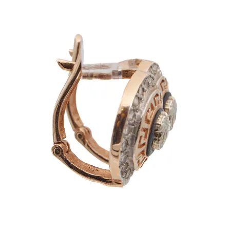 Vialliset kivikorvakorut, korkeus 15mm, 585br,  Paino: 6,3 g