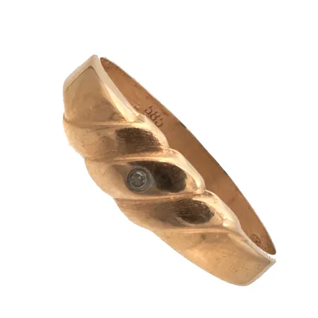 Timanttisormus 1xn0.005ct, koko 16¼, 585br,  Paino: 1,2 g