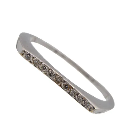 Timanttisormus 9xn.0.005ct, koko 17, valkokultaa, 585br,  Paino: 2,2 g