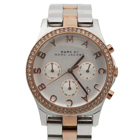 Teräsrannekello, Marc Jacobs, quartz, rungon Ø 39mm, ref. MBM3106, ajanotto -toiminto ei toimi, lasissa naarmuja,