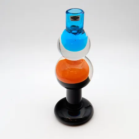 Kynttilänjalka, POP, Nuutajärvi, Oiva Toikka, signeerattu, korkeus 25cm, Ø 9,5cm, pieniä naarmuja.   Paino: 0 g