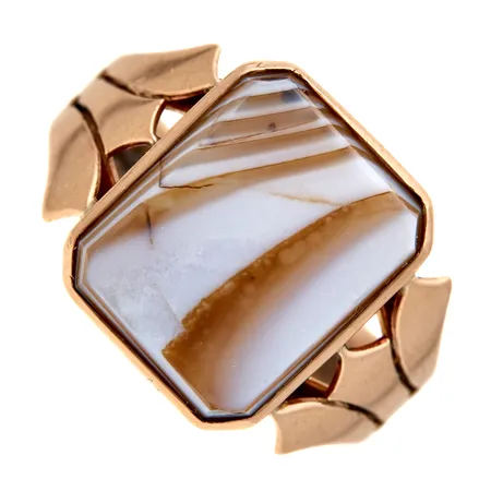 Kivisormus, kivessä lohkeama, koko 20¾, 585br,  Paino: 6,4 g