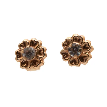 Kivikorvanapit, toinen tausta metallia, Ø 6mm, 585br, Paino: 0,5 g