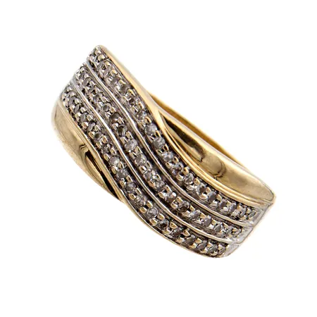 Timanttisormus 57xn.0.005ct, koko 17¾, 585br,  Paino: 4,8 g