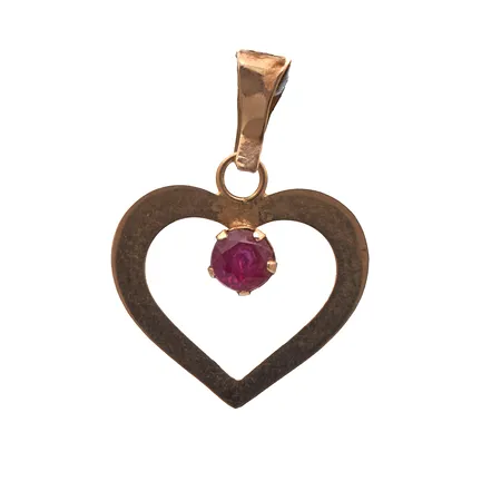 Sydänriipus kivellä, korkeus 20mm, 585br, Paino: 0,5 g