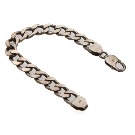 Panssariranneketju, pituus 180mm, leveys 9mm, 925, Paino: 27,5 g