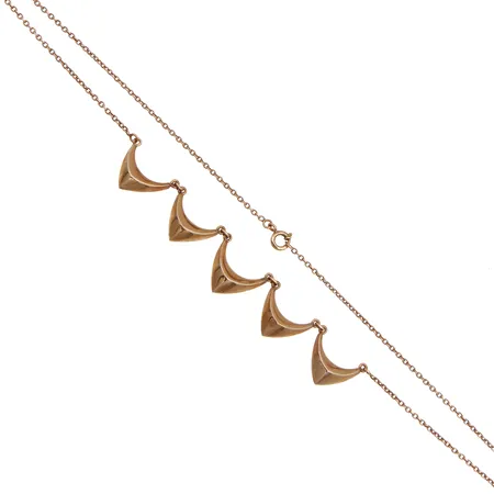 Kaulakoru, pituus 43cm, 585,  Paino: 7,6 g