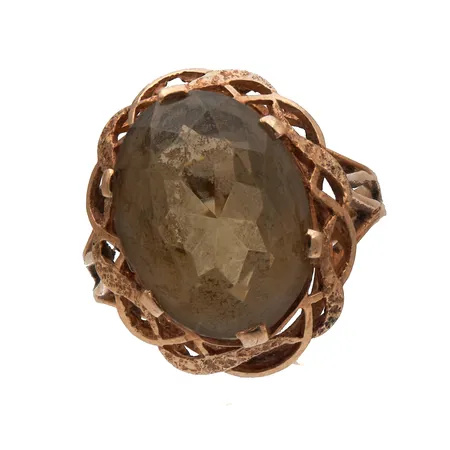 Kivisormus, koko 18½, kaiverrettu, 585br, Paino: 4,9 g