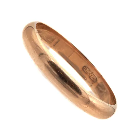 Sileä sormus, koko 18, 585,  Paino: 2,3 g