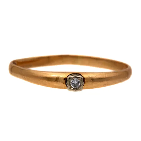 Viallinen timanttisormus 1xn.0.02ct, 750, Paino: 1,3 g