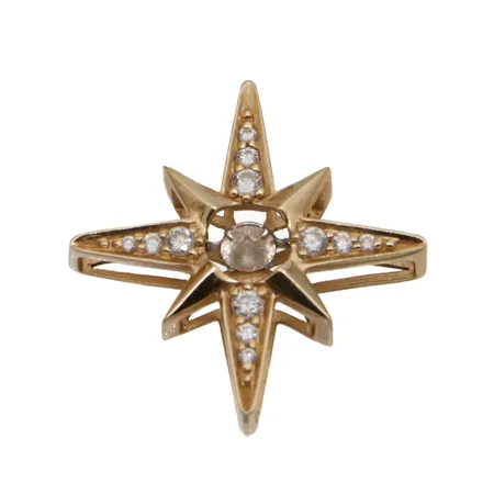 Timanttiriipus 12xn.0.003-0.03ct ja 1xn0.15ct, korkeus 25mm, 585, Paino: 2,3 g