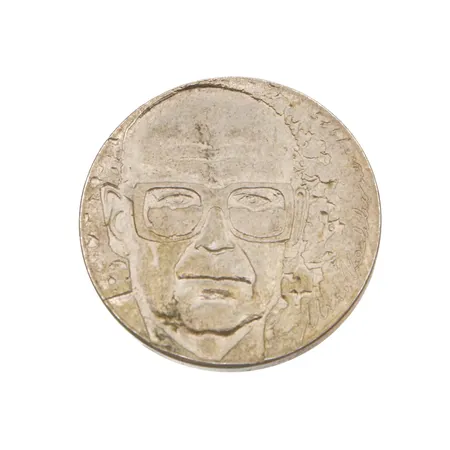 Juhlaraha, Urho Kekkonen 1975, nimellisarvo 10 mk, 500, Paino: 23,5 g
