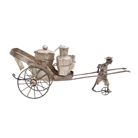 Hopeinen Suolakärry, pituus 200mm, pieniä käytön jälkiä, 800, Paino: 145,9 g