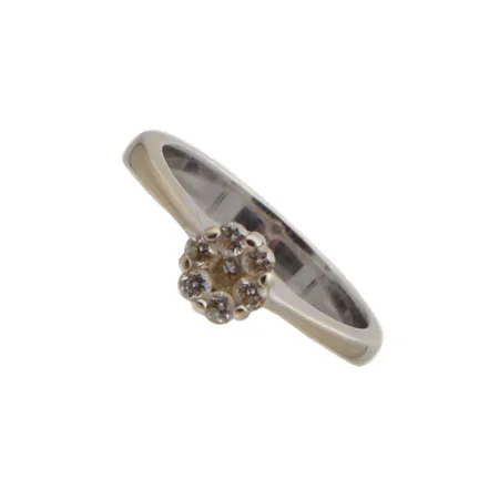 Timanttisormus7xn.0.01ct, koko 16½, 585 valkokulta, Paino: 3,3 g