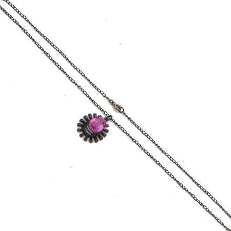 Kivikaulakoru, pituus 46cm, riipuksen korkeus 30mm, 875br, Paino: 6,3 g