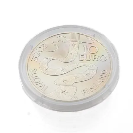 Juhlaraha Elias Lönnrot & kansanrunous, 2002, nimellisarvo 10 euroa, 925, Paino: 27,6 g