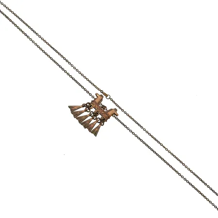 Kaulakoru Kalevala, Kaksipäinen hevonen, riipuksen korkeus 45mm, ketjun pituus 61cm, pronssia