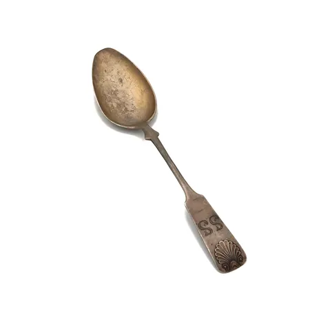 Ruokalusikka, Musla, pituus 199mm, kaiverrettu, 813, Paino: 43 g