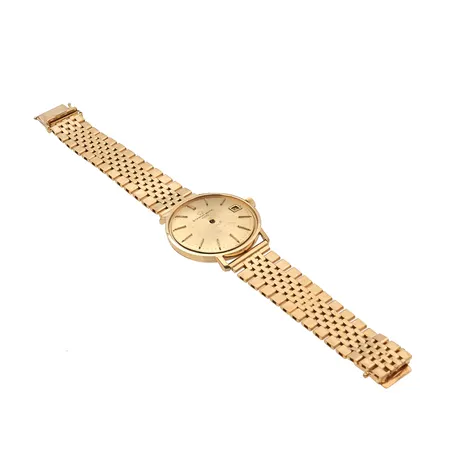 Viallinen kultarannekello eterna matic, runko 585br, ranneke 750, Paino: 70,8 g