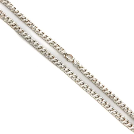 Panssarikaulaketju, pituus 61cm, leveys 10mm, 925,  Paino: 85 g
