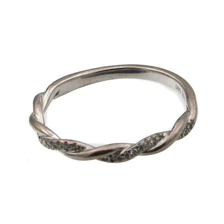 Vääntynyt timanttisormus 22xn.0.005ct, koko 17¼, Kultajousi oy, 585, Paino: 2,1 g